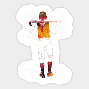 Baseball Player Girl Sticker